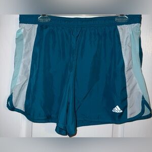 Adidas EUC Teal and white Athletic Shorts